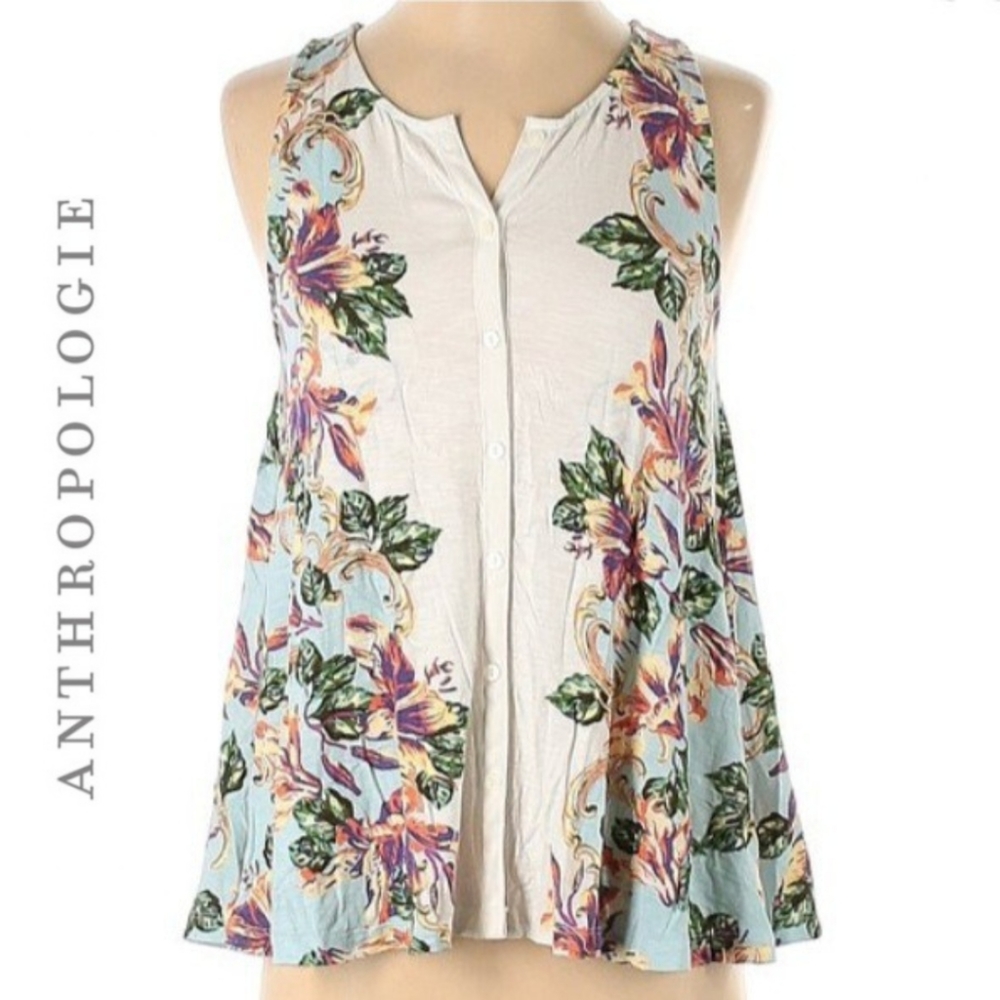 Anthropologie | sleeveless button down-shirt